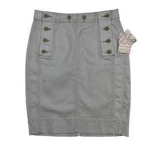 Free People Skirt 2 Off White Mini Button Detail